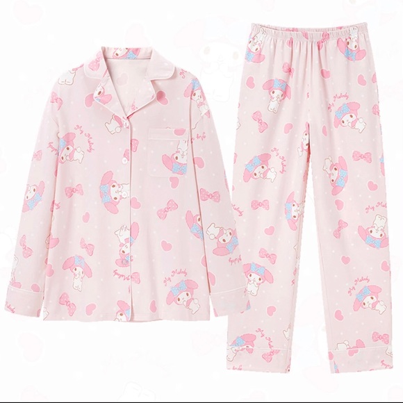 Hello Kitty My Melody Pajamas Set Size - Picture 1 of 8